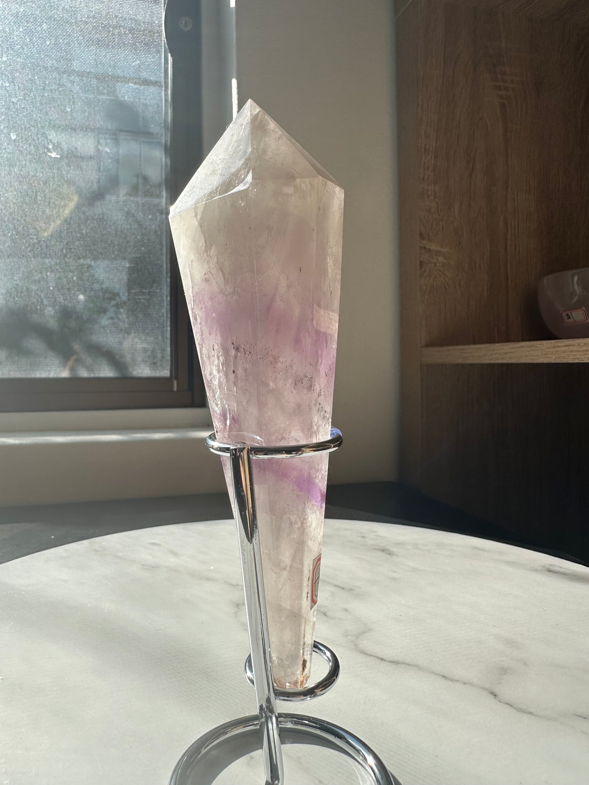 Phantom Amethyst Point with Layered Growth, 208g 14.8cm Exact Piece #5 – alternate view 3