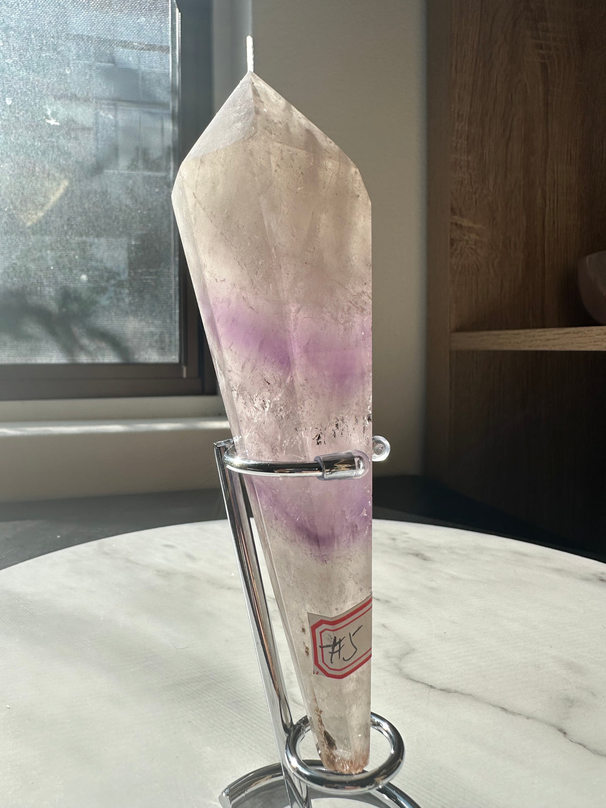 Phantom Amethyst Point with Layered Growth, 208g 14.8cm Exact Piece #5 – alternate view 4