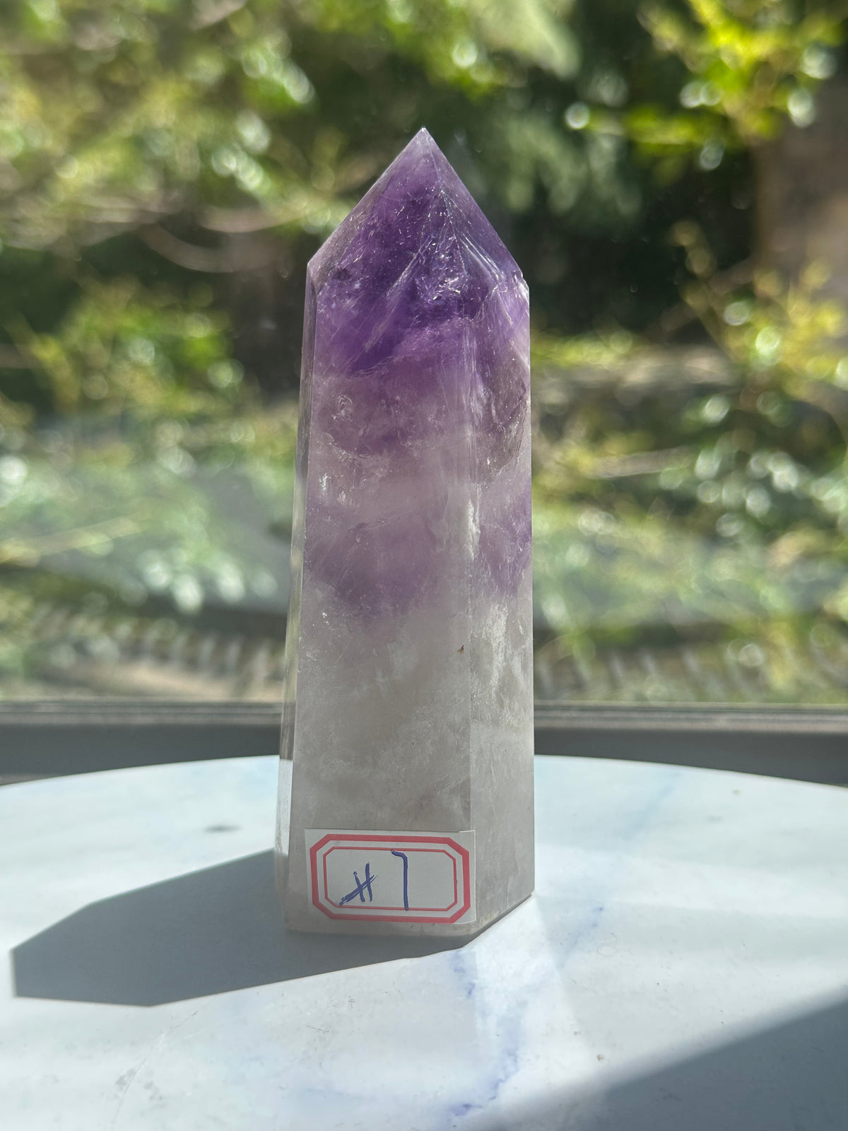 Phantom Amethyst Tower with Rainbow, 248g 10.7cm Exact Piece #7 – product overview
