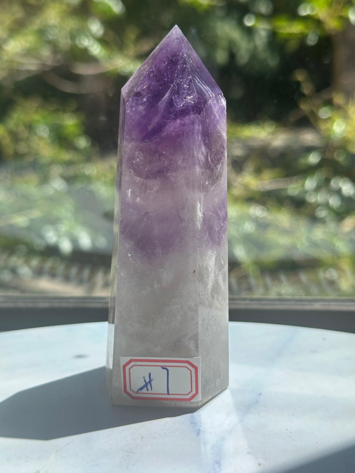 Phantom Amethyst Tower with Rainbow, 248g 10.7cm Exact Piece #7 – alternate view 2
