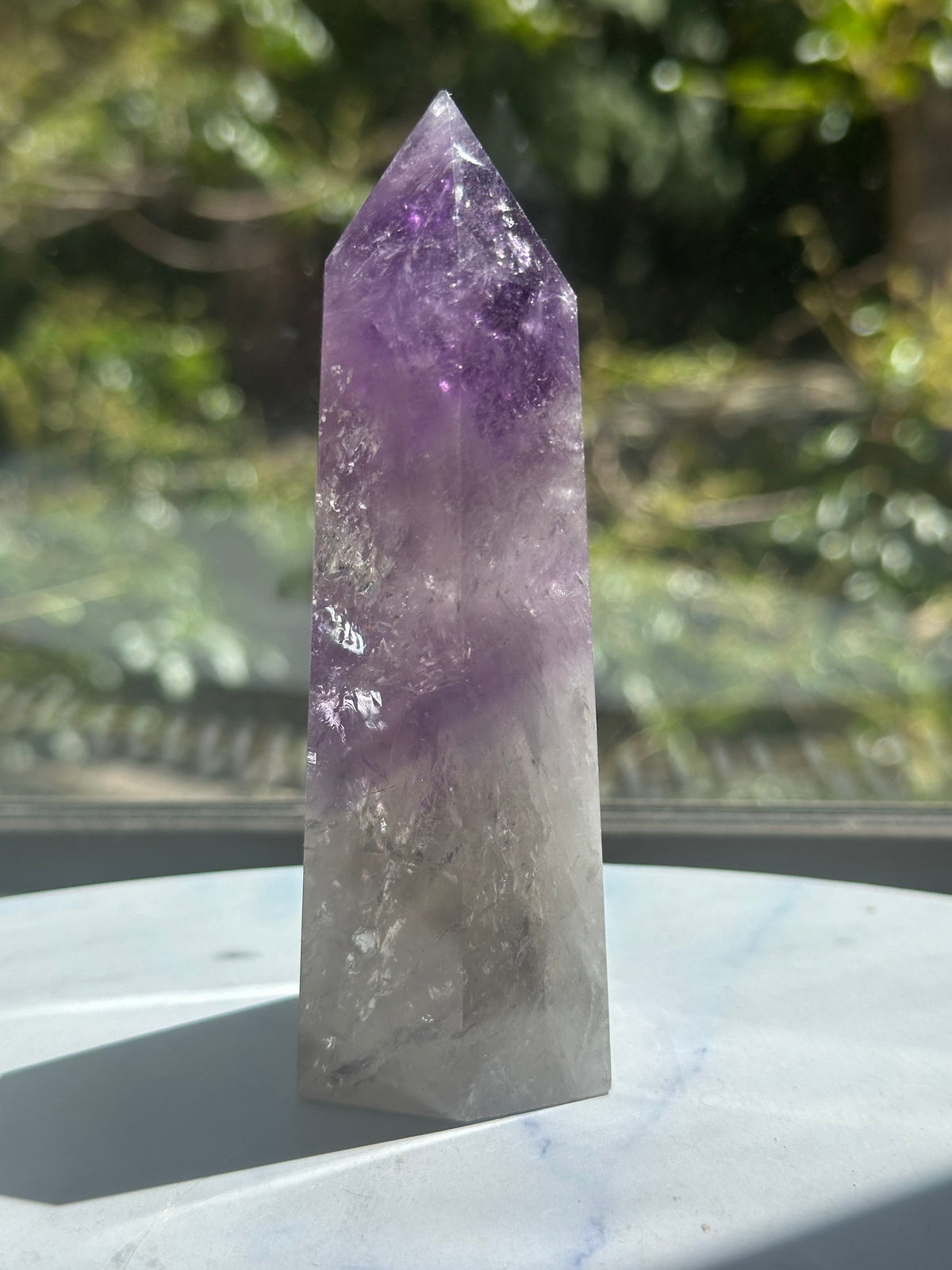 Phantom Amethyst Tower with Rainbow, 248g 10.7cm Exact Piece #7 – alternate view 6