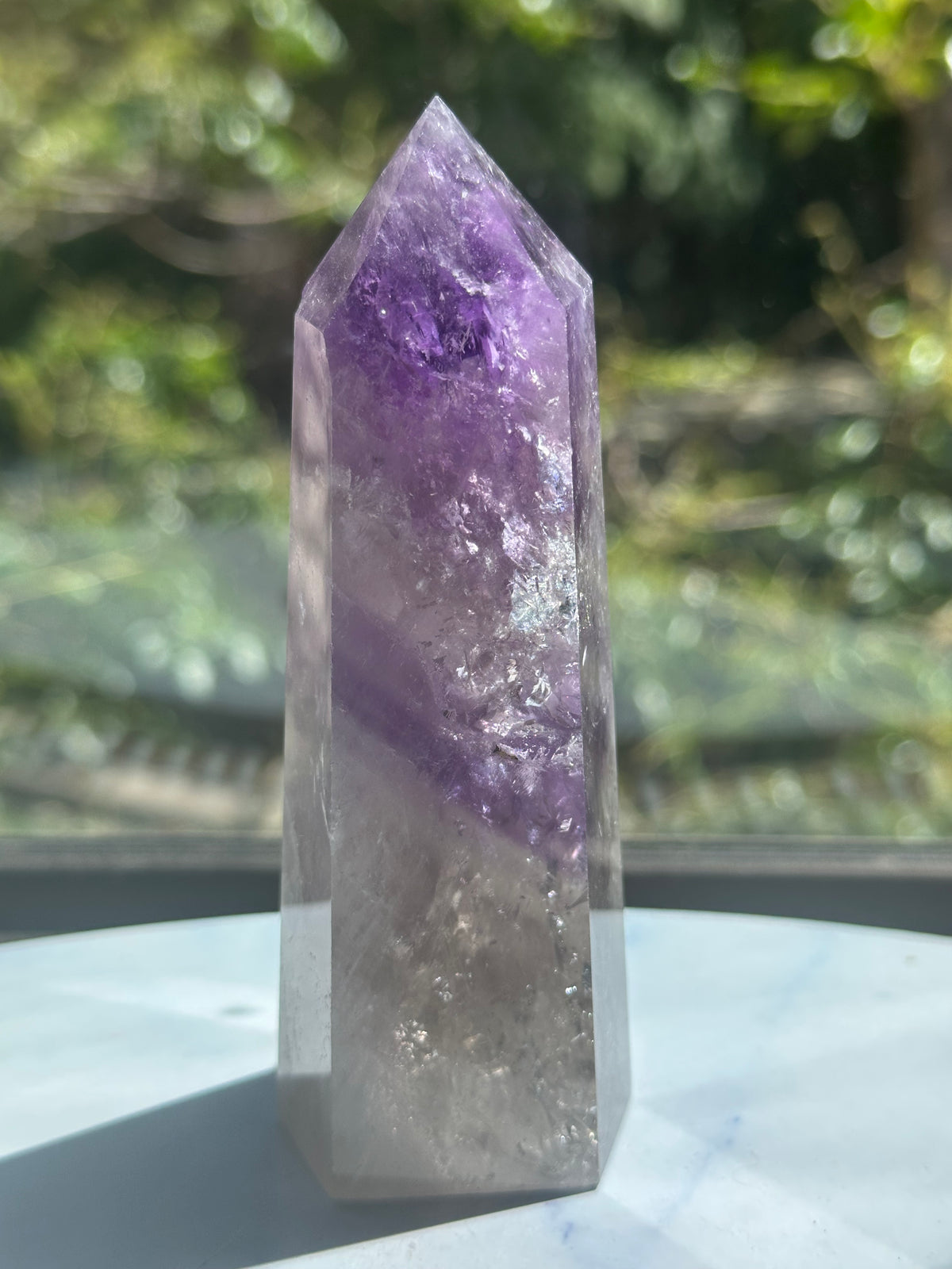 Phantom Amethyst Tower with Rainbow, 248g 10.7cm Exact Piece #7 – alternate view 4