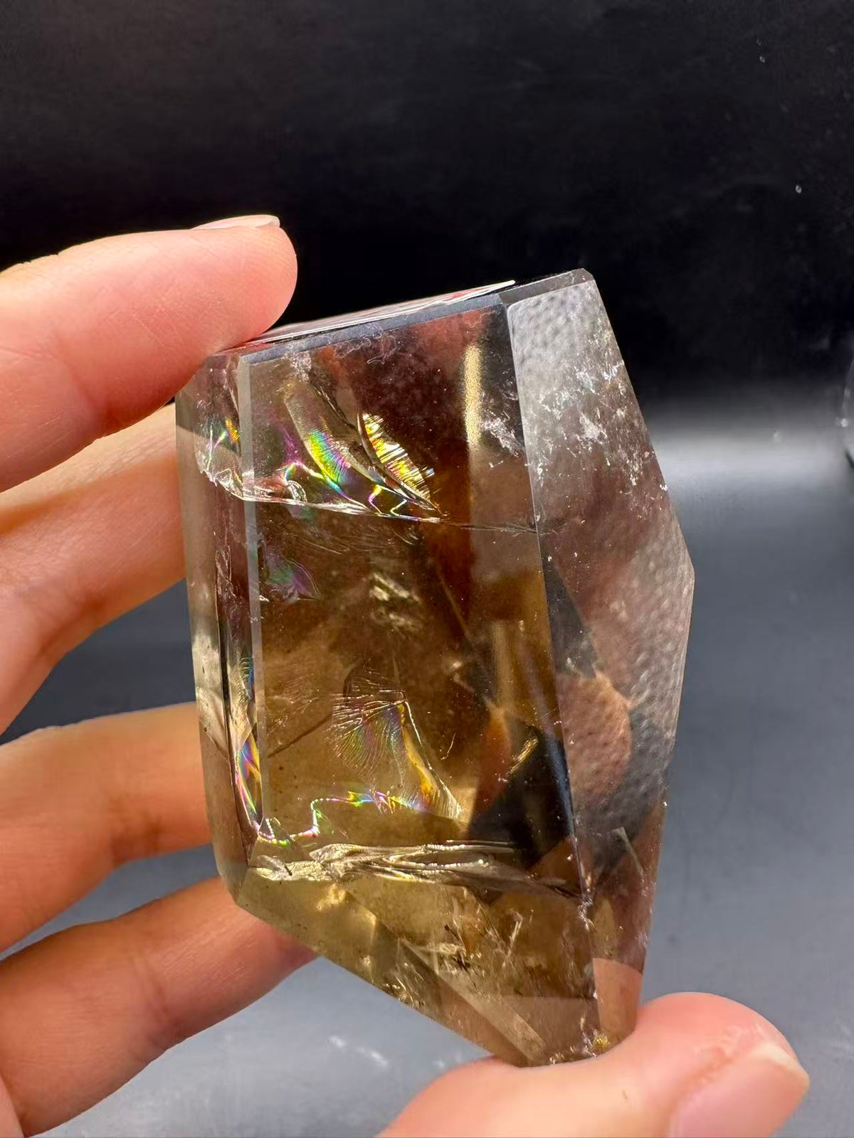 Congo Citrine Freeform with Rainbow, Exact Piece #1 – alternate view 16