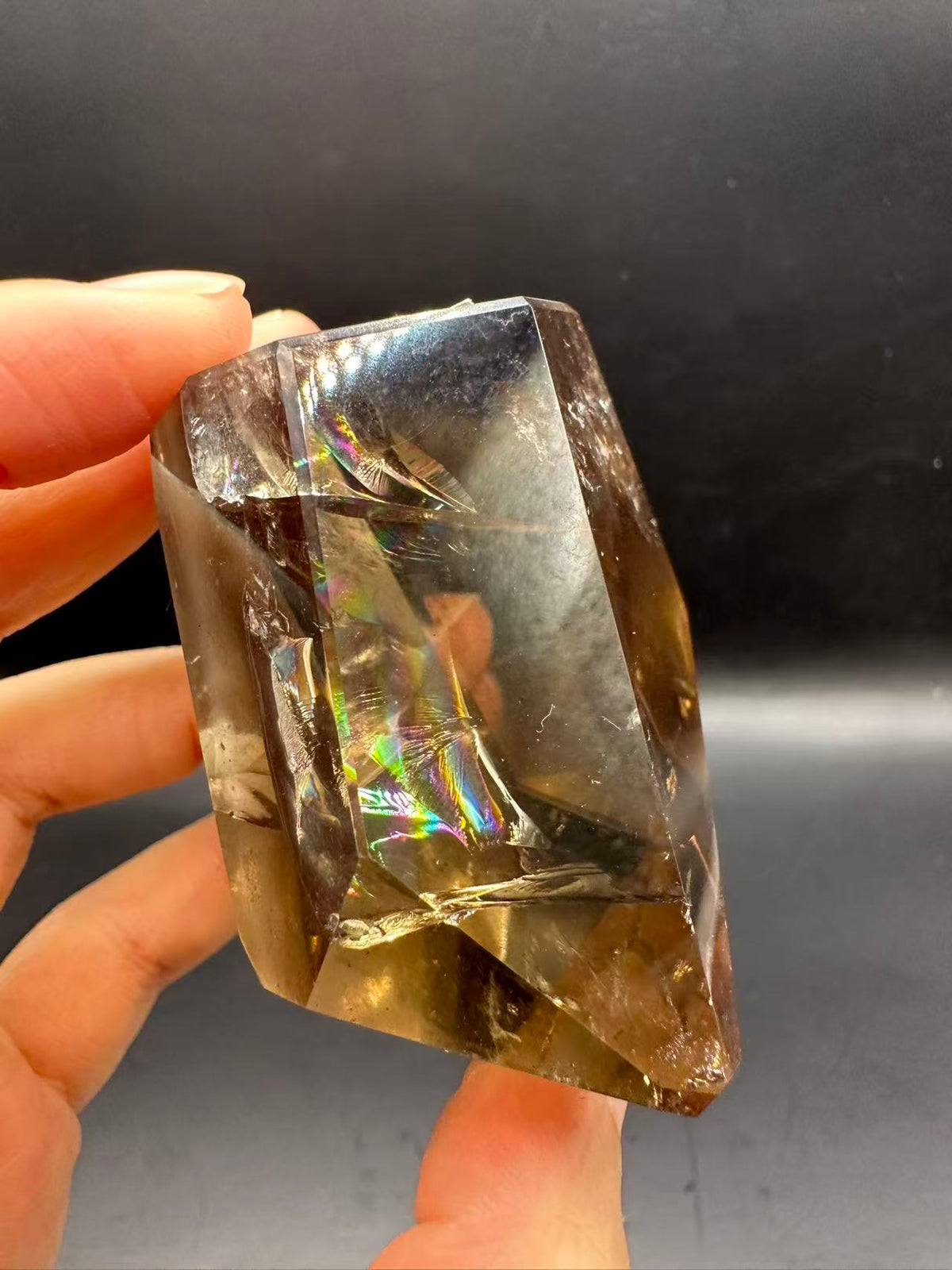 Congo Citrine Freeform with Rainbow, Exact Piece #1 – alternate view 19
