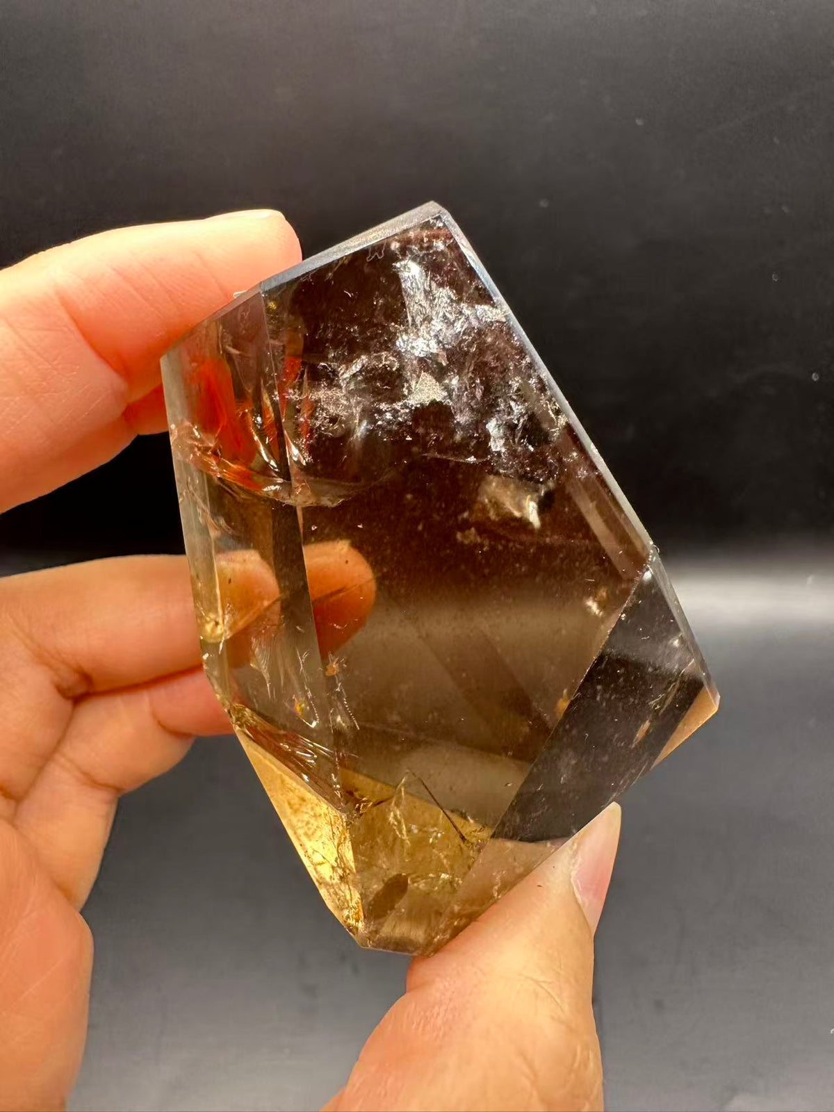 Congo Citrine Freeform with Rainbow, Exact Piece #1 – product view
