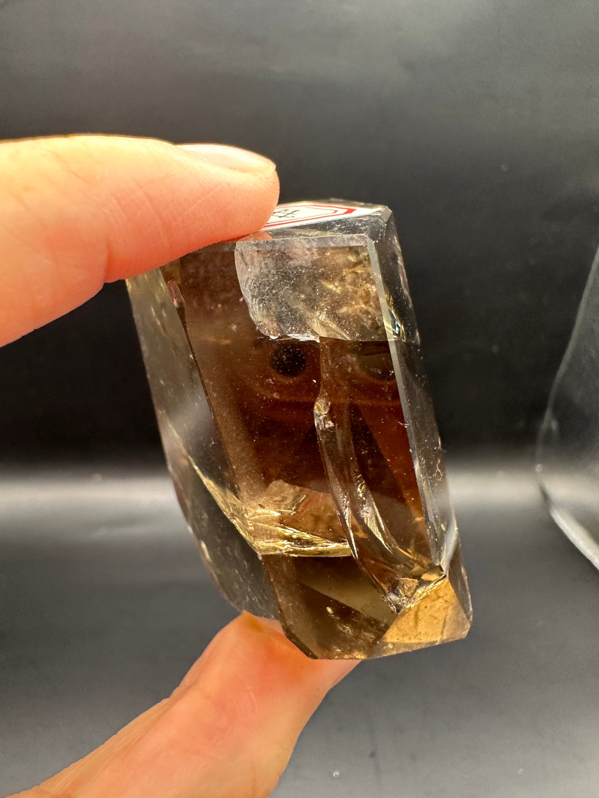 Congo Citrine Freeform with Rainbow, Exact Piece #1 – rainbow close-up