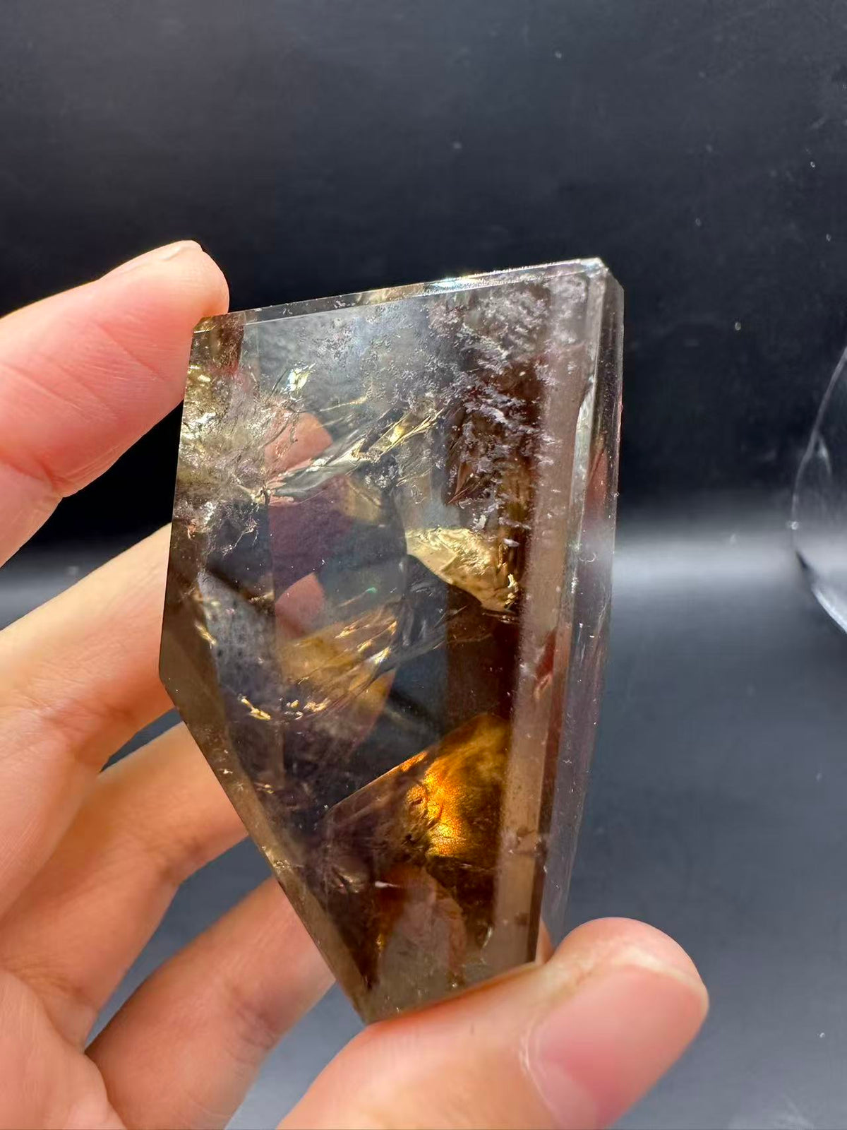 Congo Citrine Freeform with Rainbow, Exact Piece #1 – alternate view 24