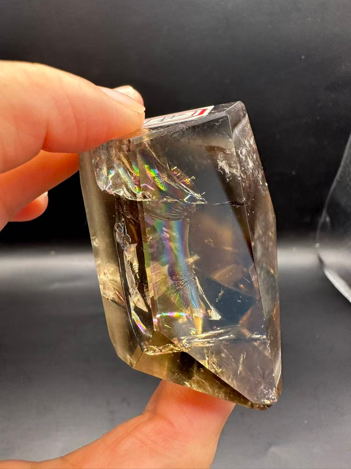 Congo Citrine Freeform with Rainbow, Exact Piece #1 – golden colour detail