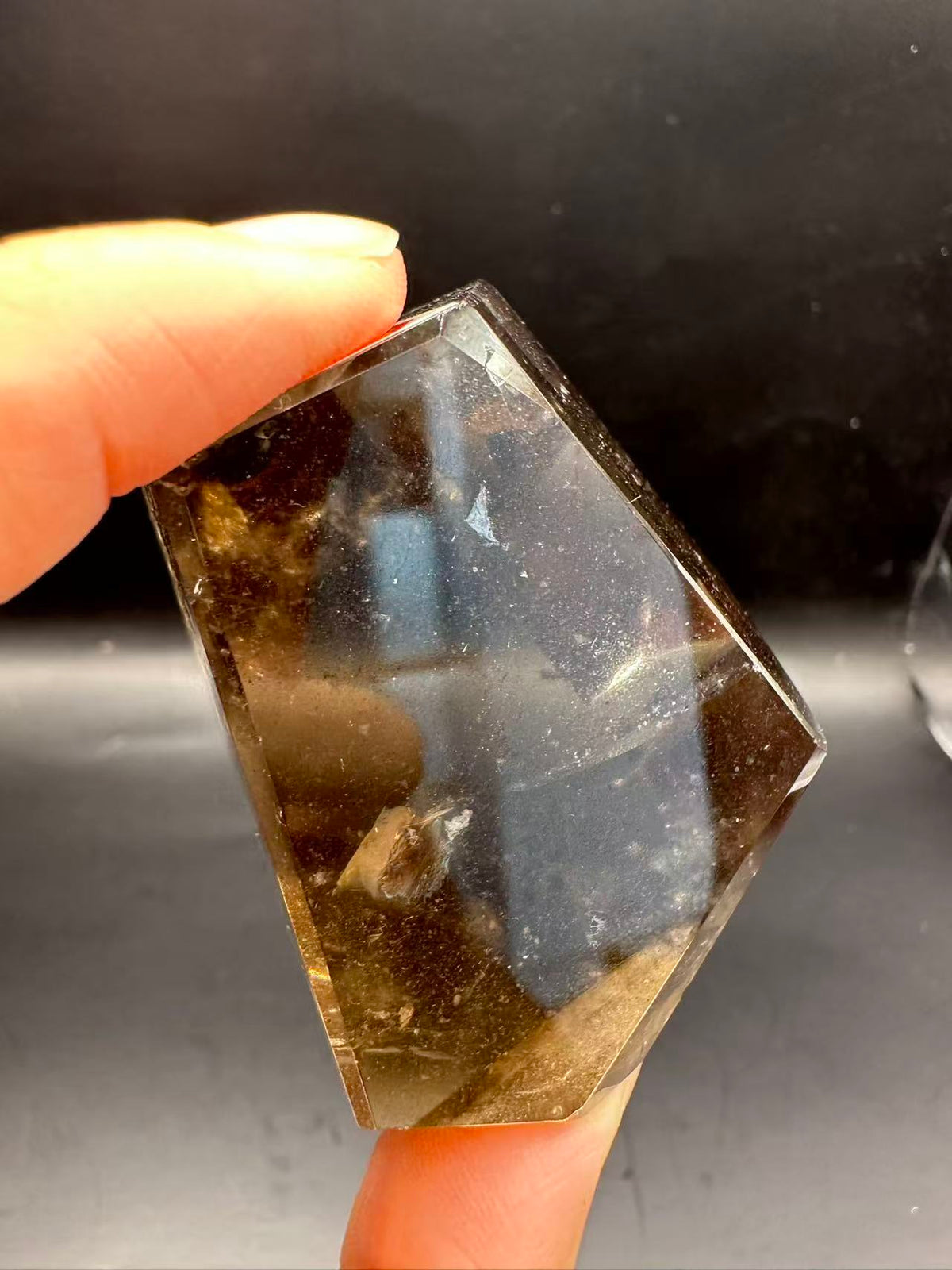 Congo Citrine Freeform with Rainbow, Exact Piece #1 – alternate angle