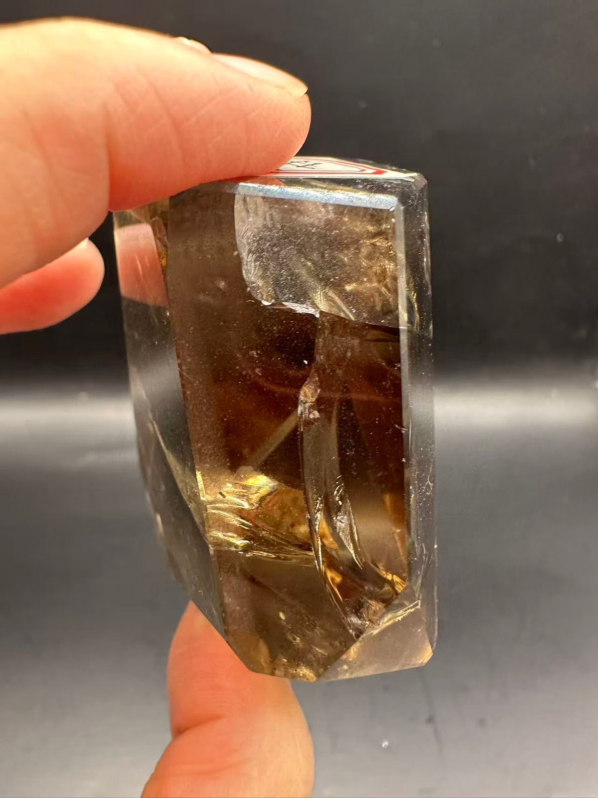 Congo Citrine Freeform with Rainbow, Exact Piece #1 – display view