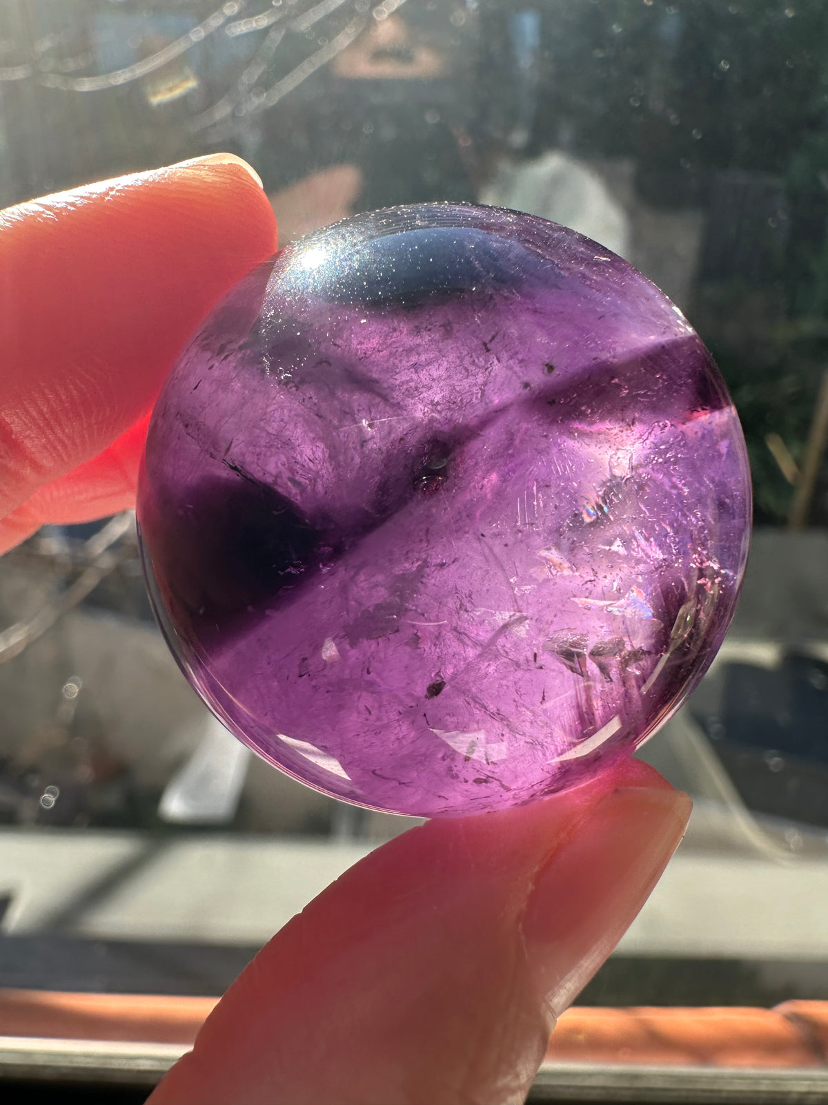 Deep Purple Amethyst Sphere, Natural Crystal Ball – alternate view 5