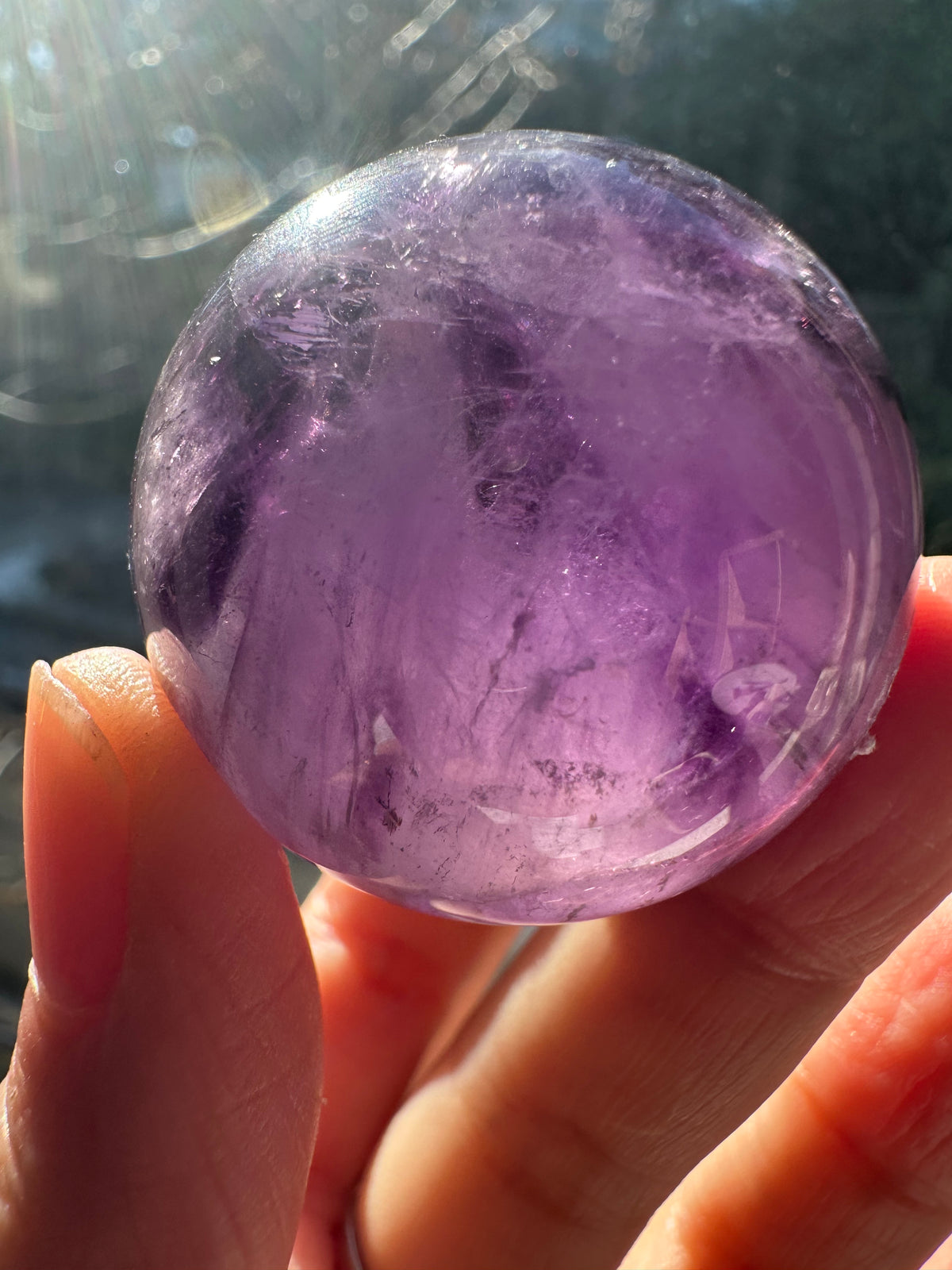 Deep Purple Amethyst Sphere, Natural Crystal Ball – alternate view 4