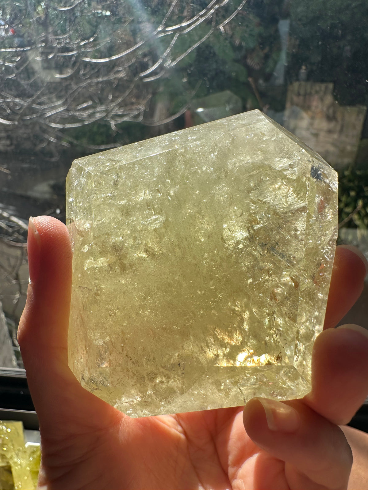 Brazilian Golden Healer Quartz crystal freeform shown from another angle