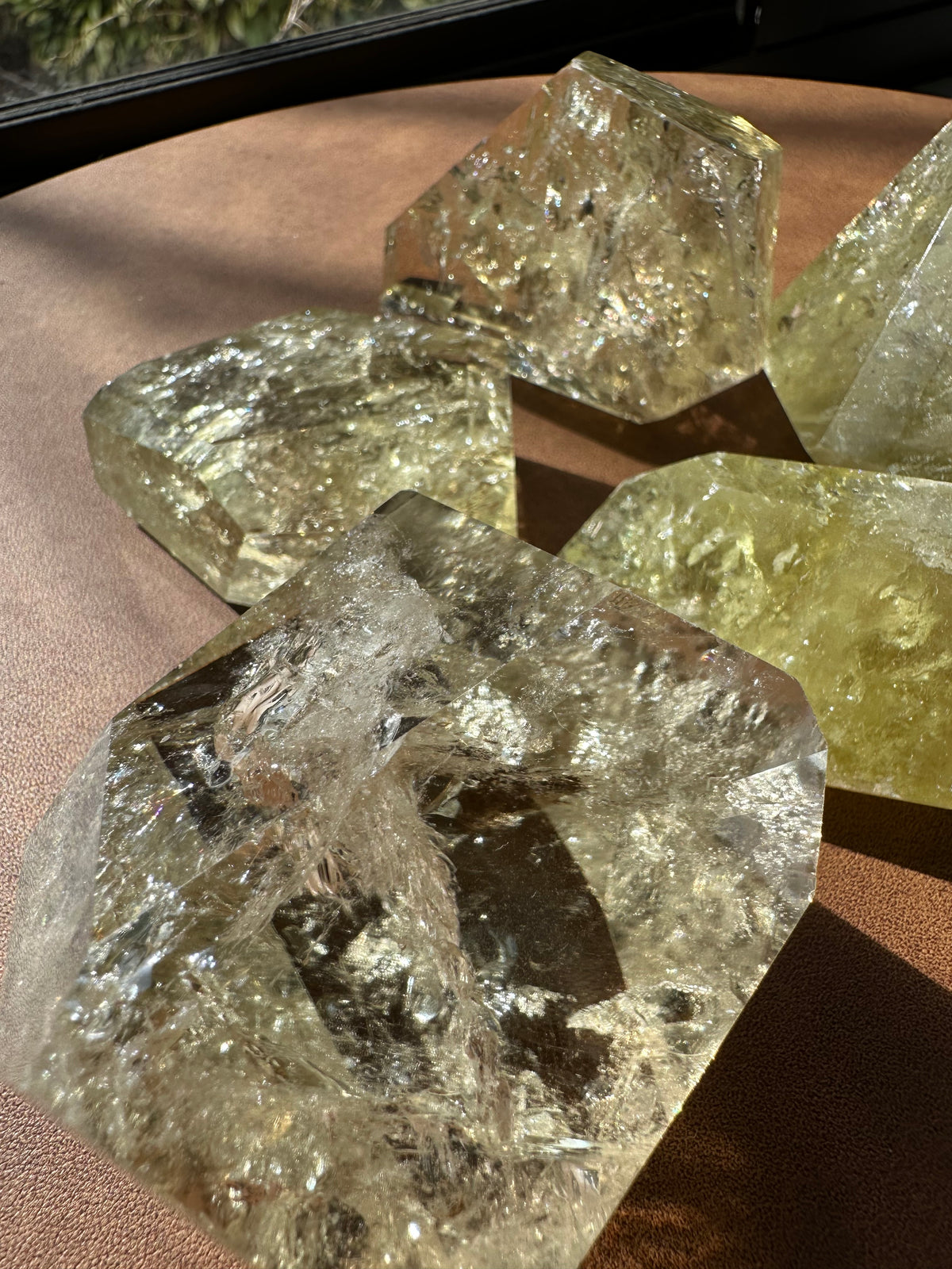 Golden Healer Quartz freeform alternate view showing polished golden surface
