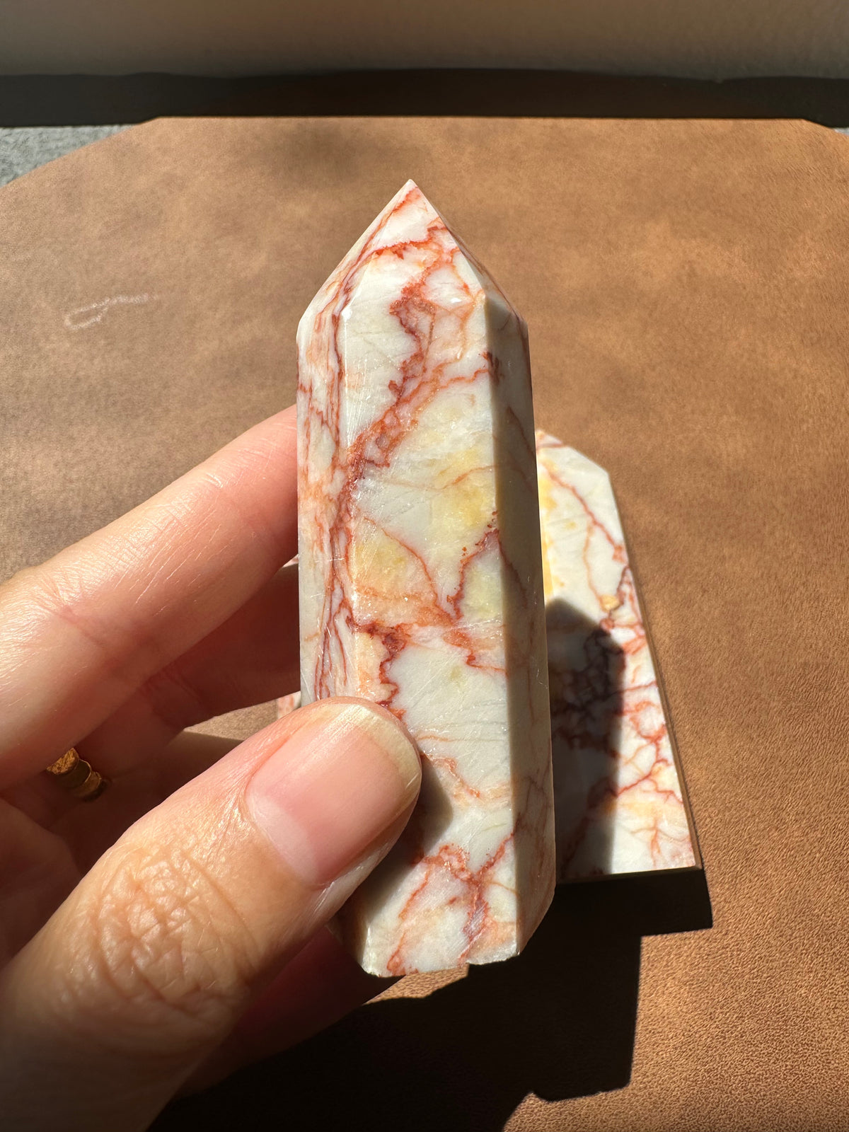 Red Picasso Jasper Tower | Natural Stone 6–10cm