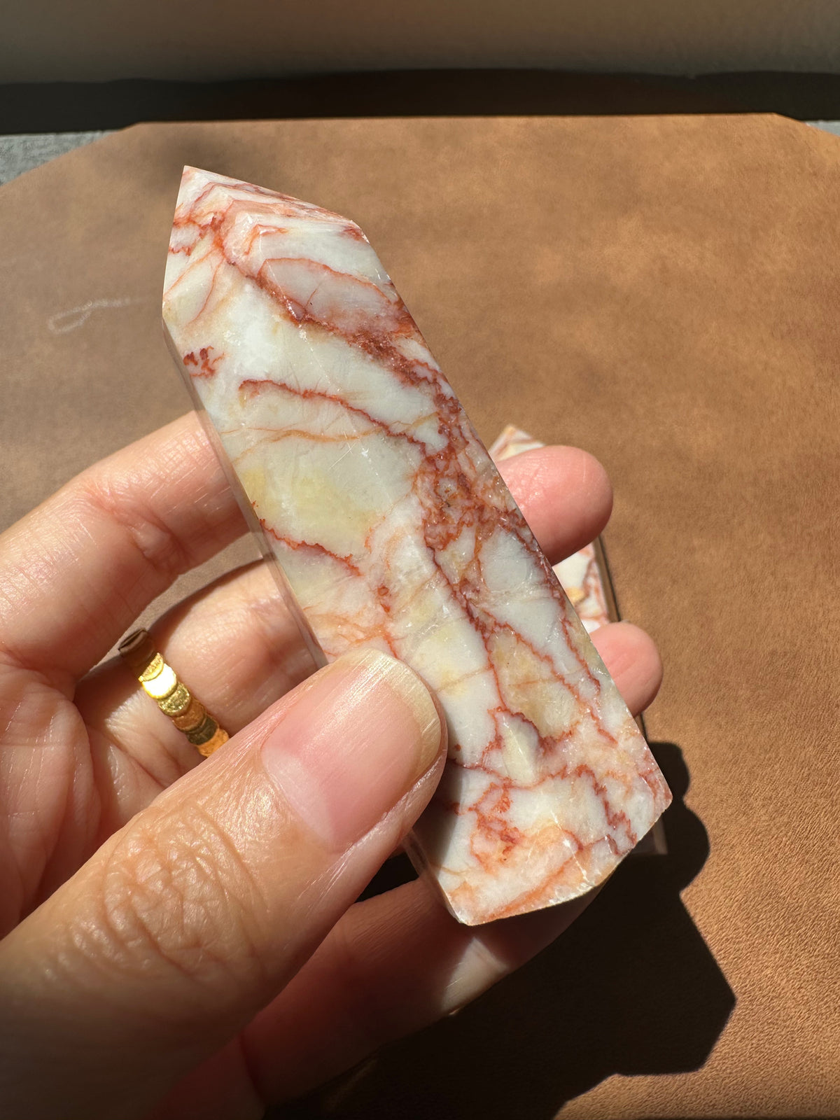 Red Picasso Jasper Tower | Natural Stone 6–10cm