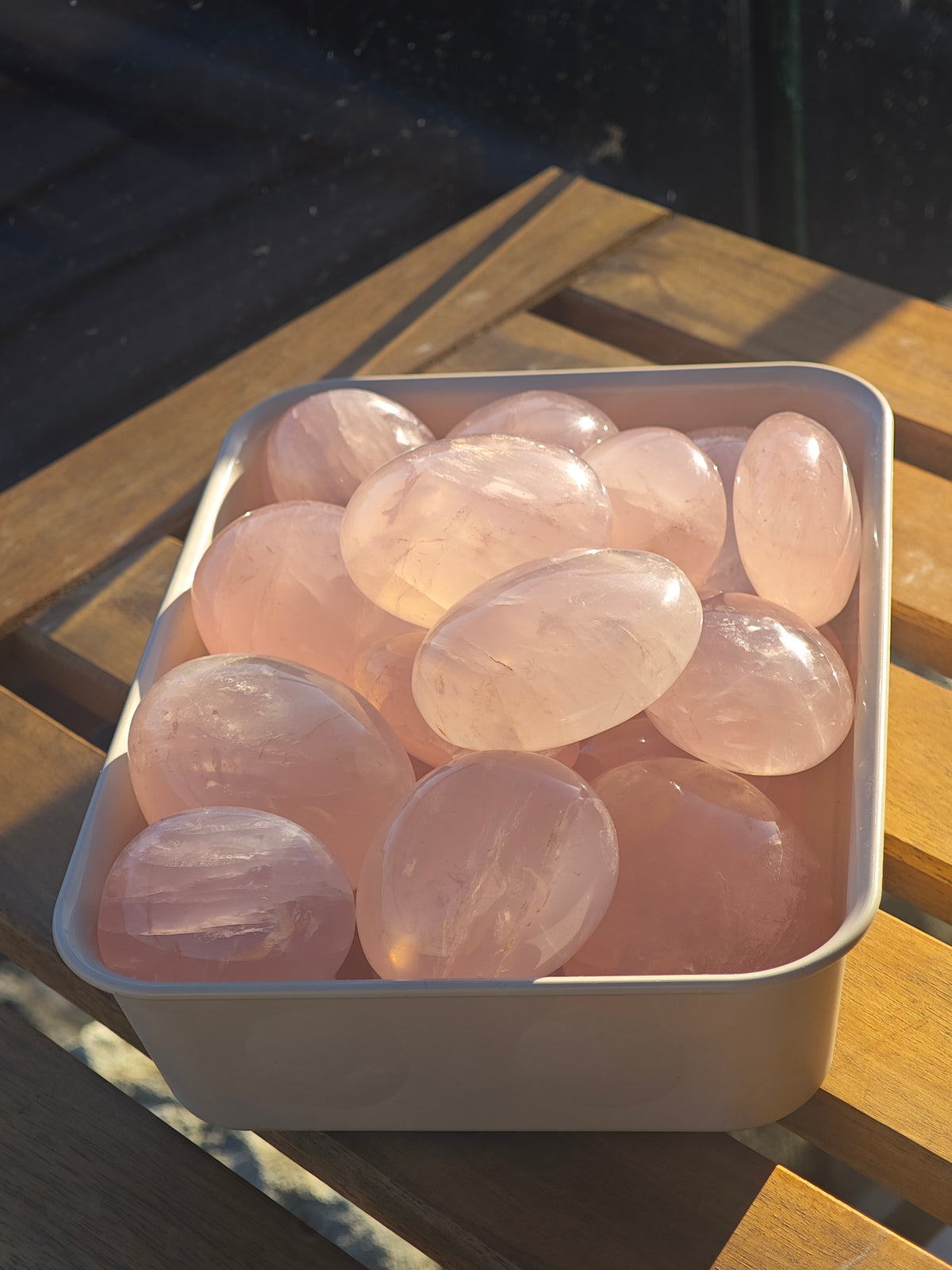 Rose Quartz Palm Stone | Natural Pink Crystal | Choose Your Size