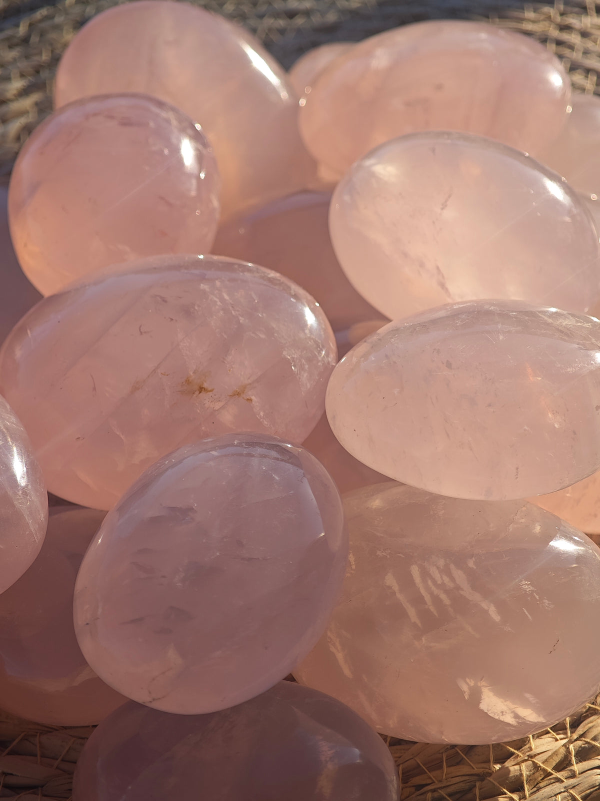 Rose Quartz Palm Stone | Natural Pink Crystal | Choose Your Size