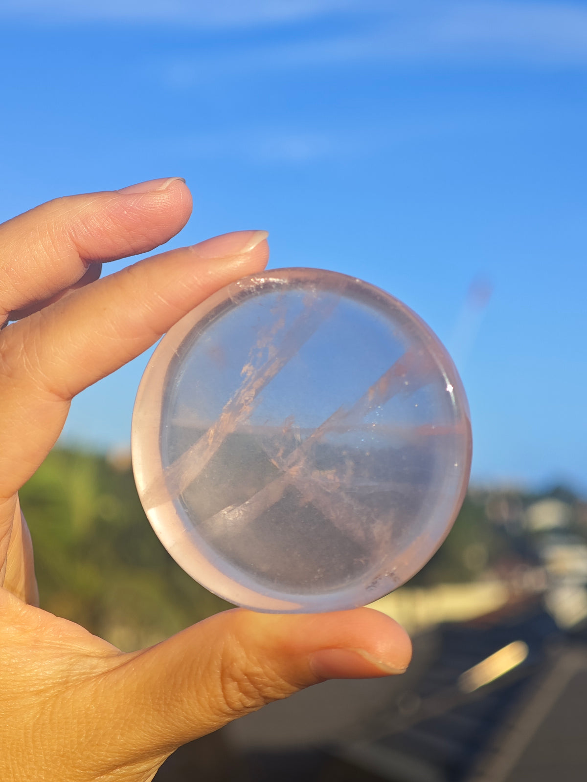 Rose Quartz Heart Bowl | Natural Crystal Dish 5–6cm