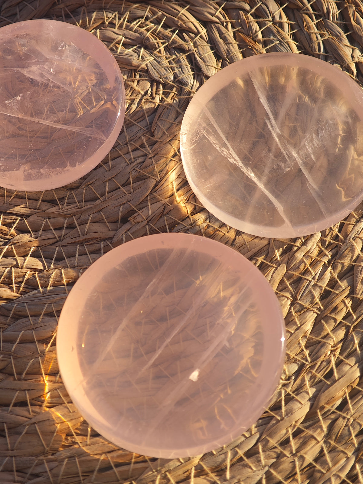 Rose Quartz Heart Bowl | Natural Crystal Dish 5–6cm