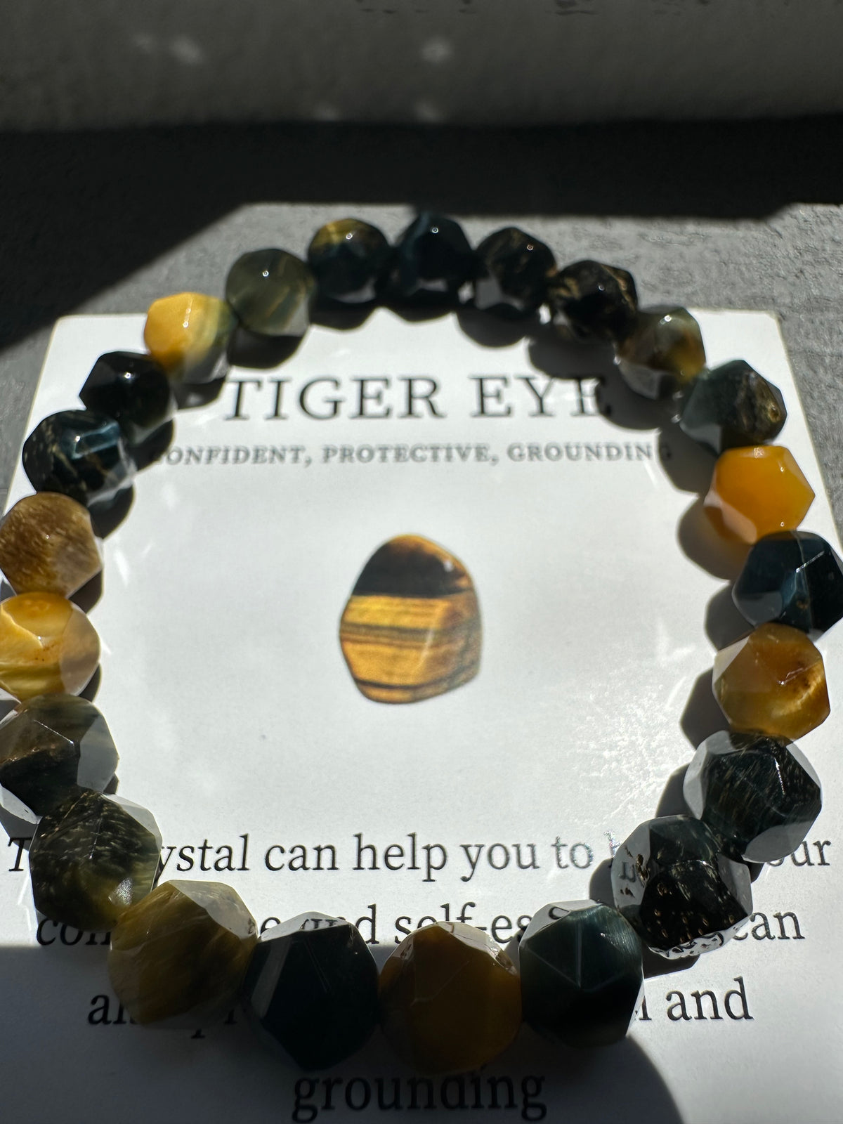 Mixed Tiger’s Eye Bracelet | Blue, Golden & Yellow 8mm Beads