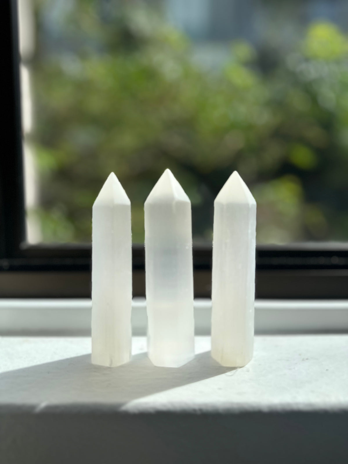 Selenite Tower – White Satin Spar Crystal Point 7–10cm product photo 11
