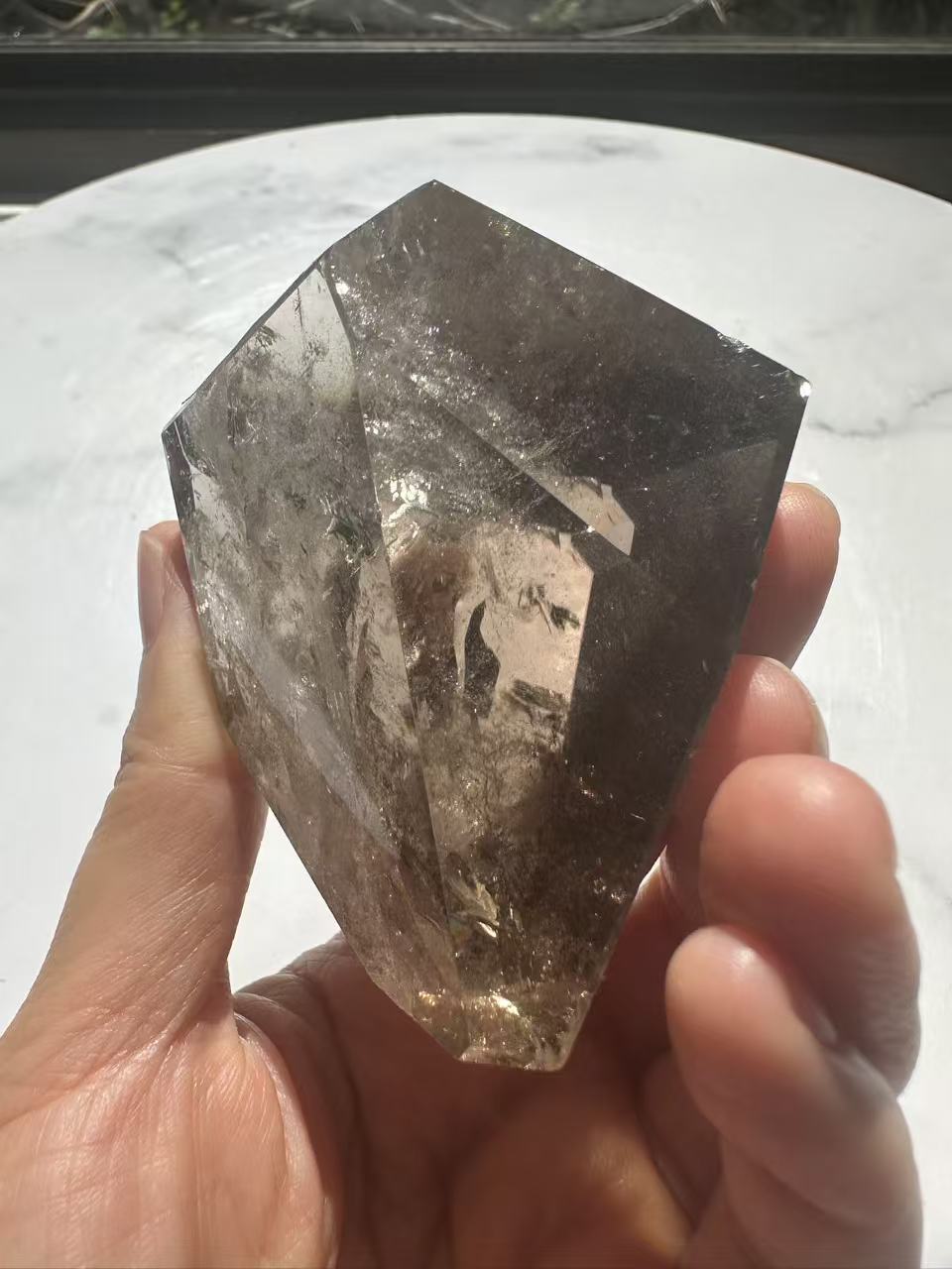 Smoky Quartz Freeform with Rainbow | 154g 6.5cm Exact Piece #3