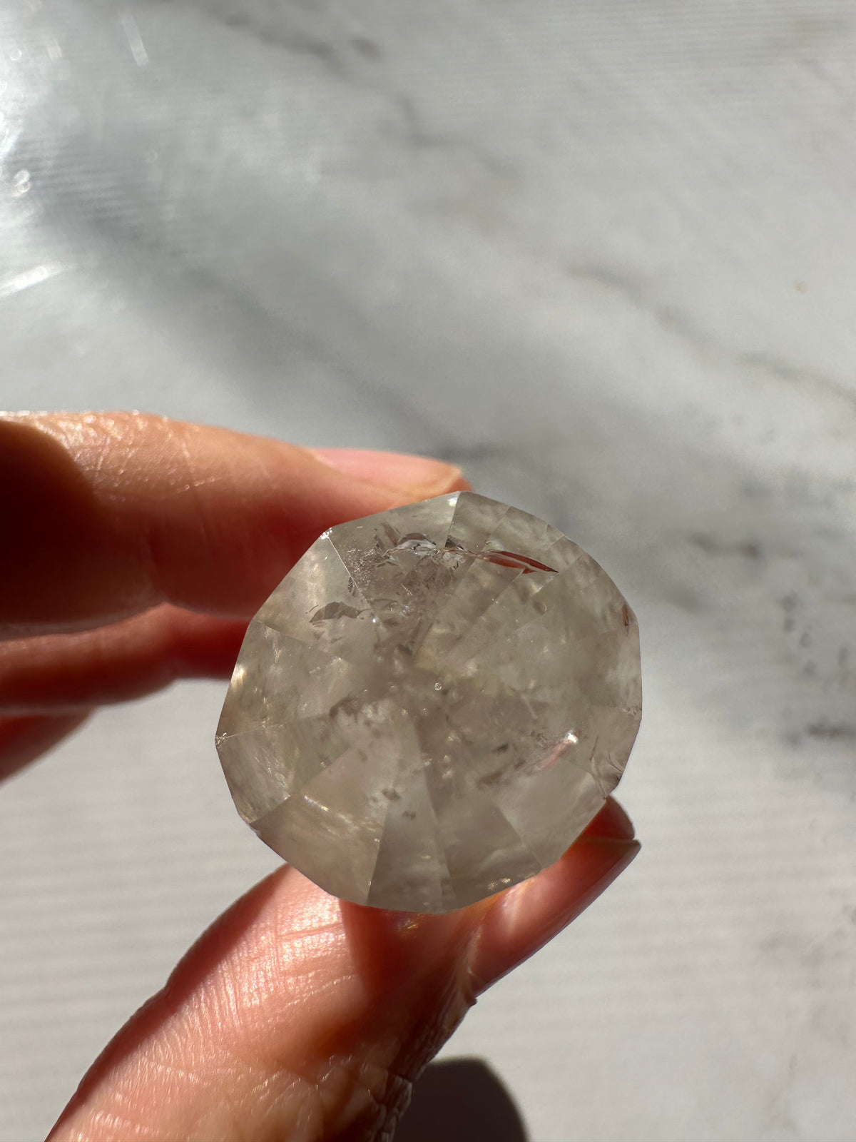 Light Smoky Quartz Vogel Wand with Geometric Facets | 26g 6cm Exact Piece #1