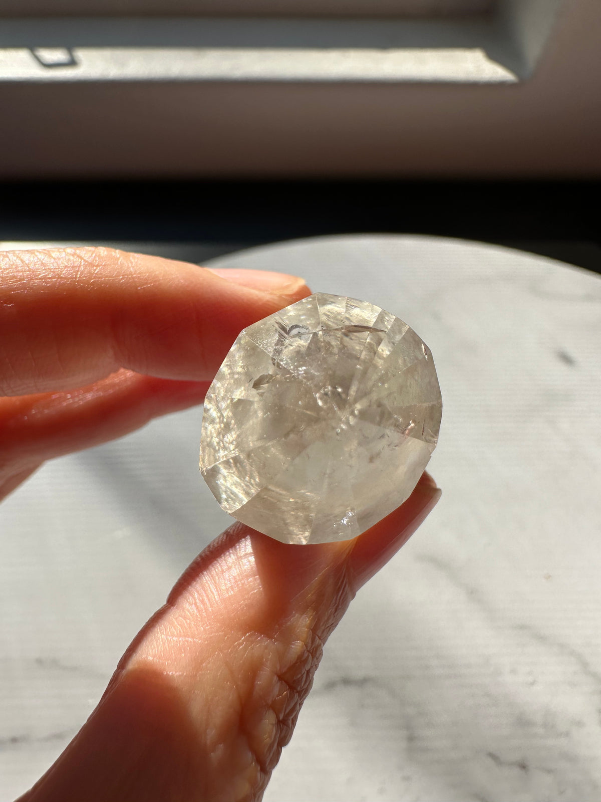 Light Smoky Quartz Vogel Wand with Geometric Facets | 26g 6cm Exact Piece #1