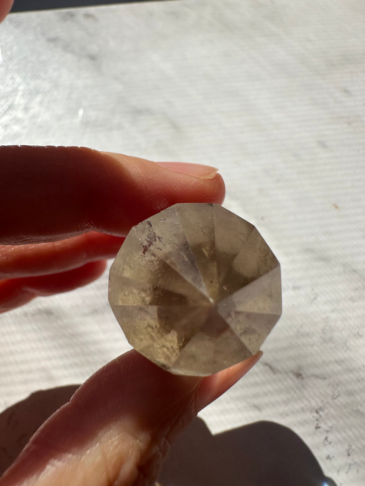 Light Smoky Quartz Vogel Wand with Geometric Facets | 29g 5.3cm Exact Piece #3