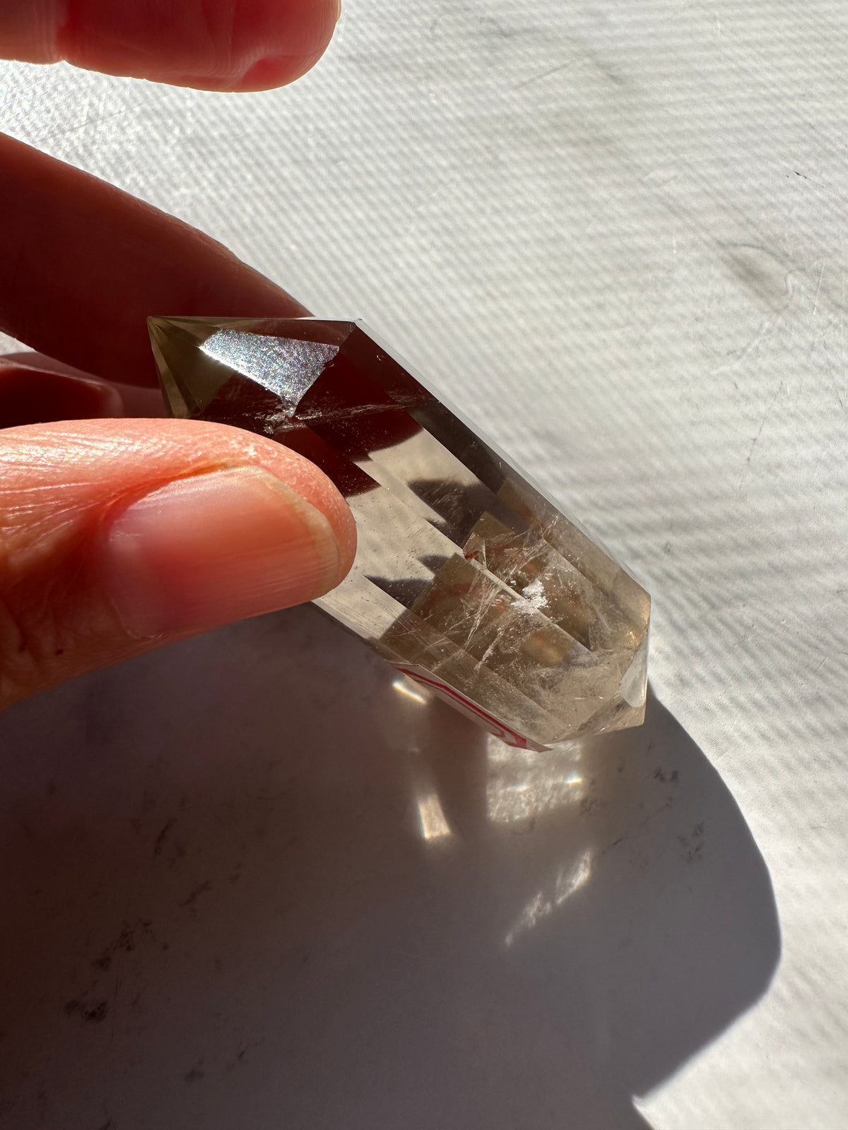 Light Smoky Quartz Vogel Wand with Geometric Facets | 29g 5.3cm Exact Piece #3