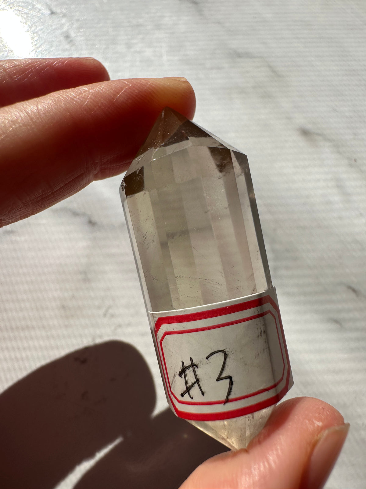 Light Smoky Quartz Vogel Wand with Geometric Facets | 29g 5.3cm Exact Piece #3
