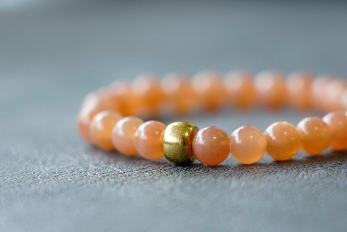 Sunstone Bracelet | Natural 7mm Stretch Beads