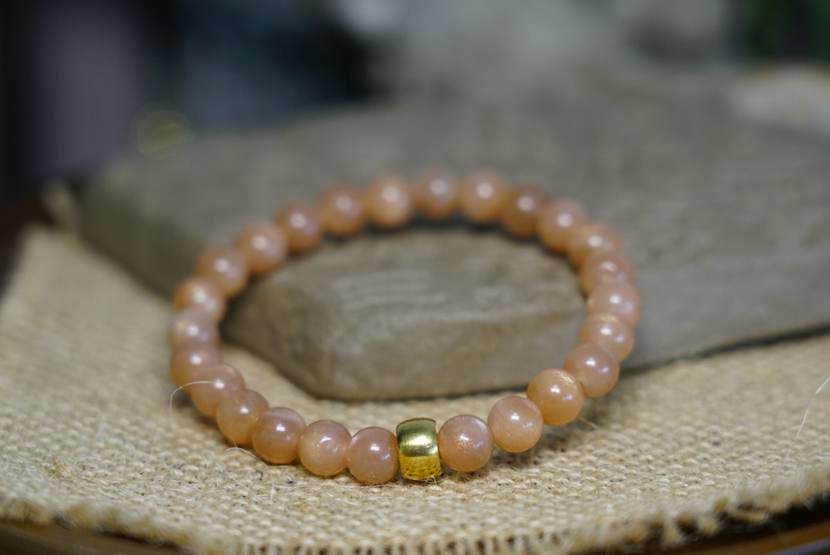 Sunstone Bracelet | Natural 7mm Stretch Beads