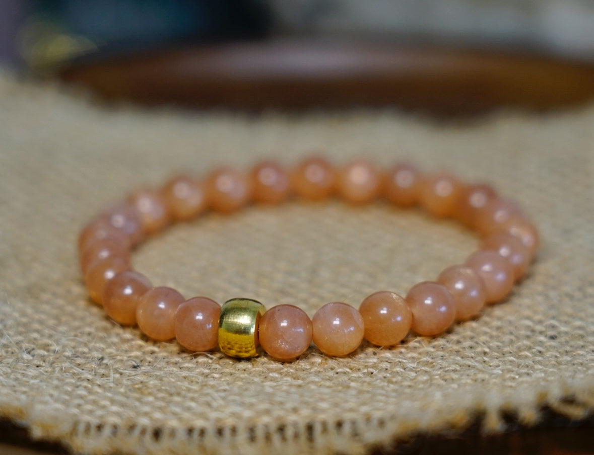 Sunstone Bracelet | Natural 7mm Stretch Beads