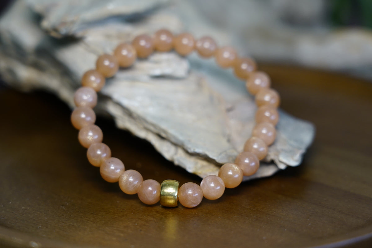 Sunstone Bracelet | Natural 7mm Stretch Beads