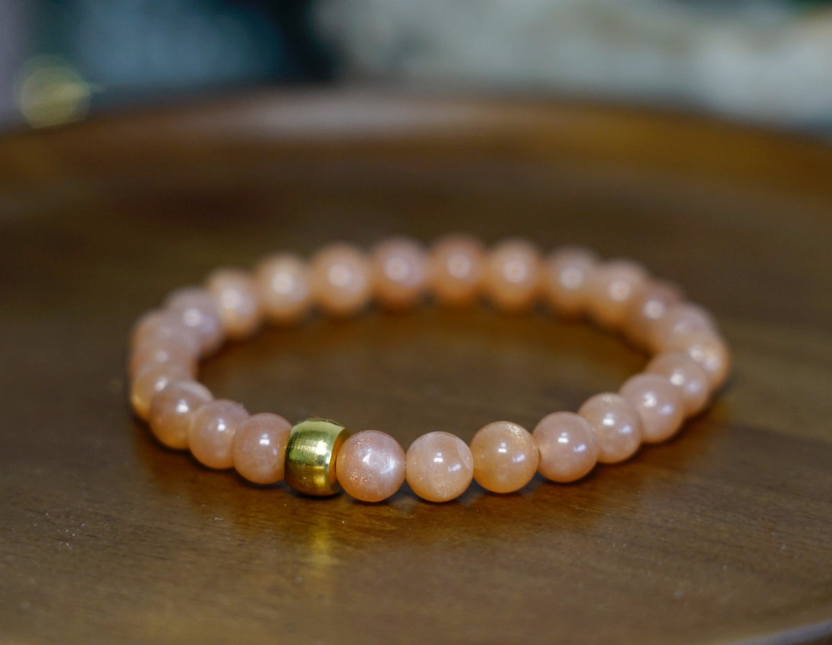 Sunstone Bracelet | Natural 7mm Stretch Beads