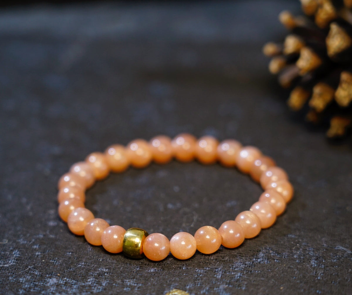 Sunstone Bracelet | Natural 7mm Stretch Beads