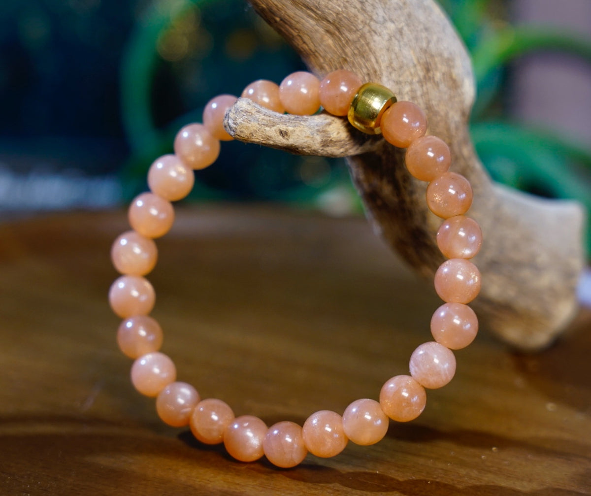 Sunstone Bracelet | Natural 7mm Stretch Beads
