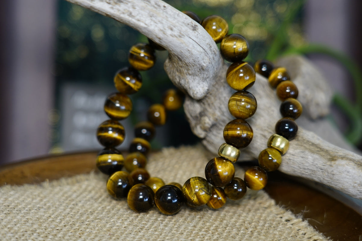 Tiger’s Eye Bracelet | Natural Stretch Beads 8mm & 10mm