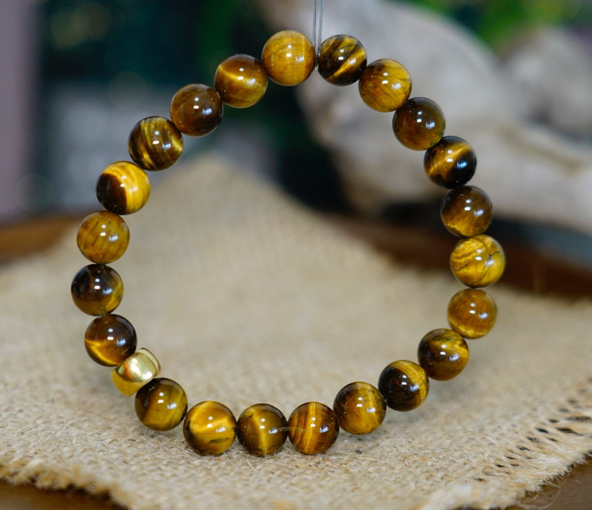 Tiger’s Eye Bracelet | Natural Stretch Beads 8mm & 10mm