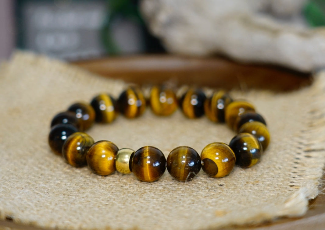 Tiger’s Eye Bracelet | Natural Stretch Beads 8mm & 10mm