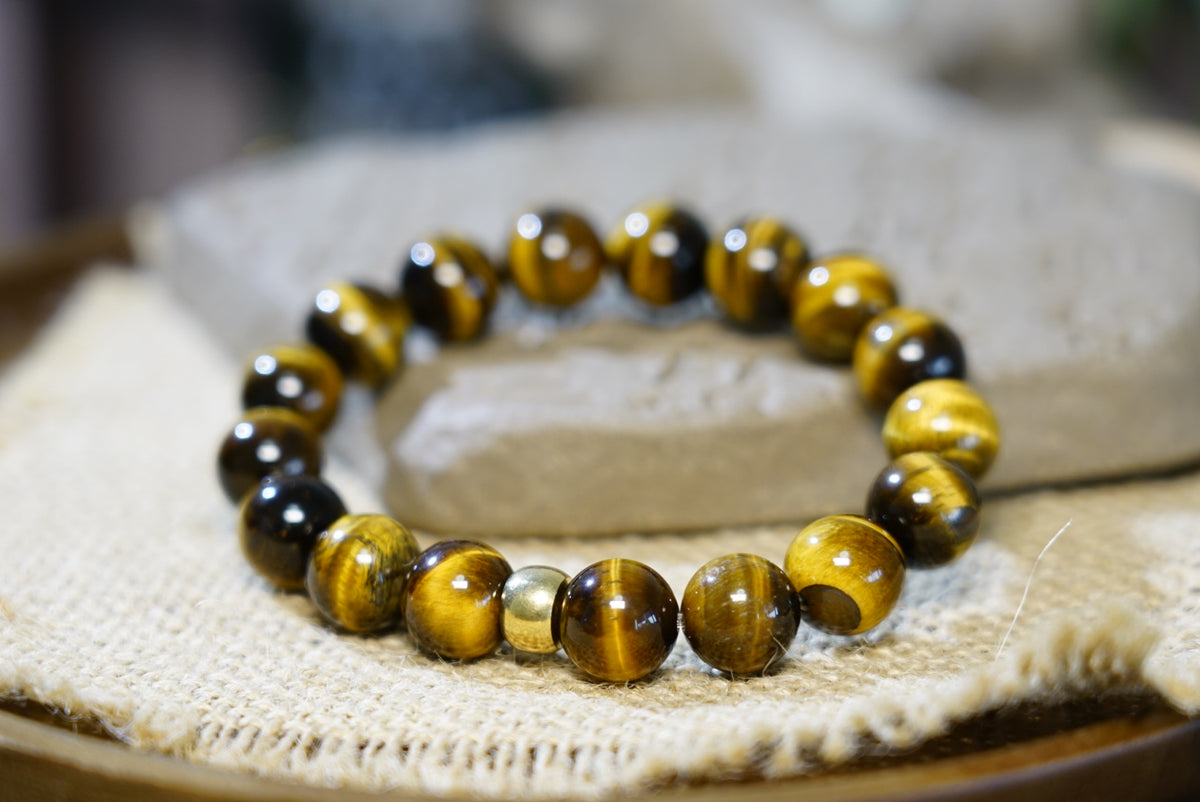 Tiger’s Eye Bracelet | Natural Stretch Beads 8mm & 10mm