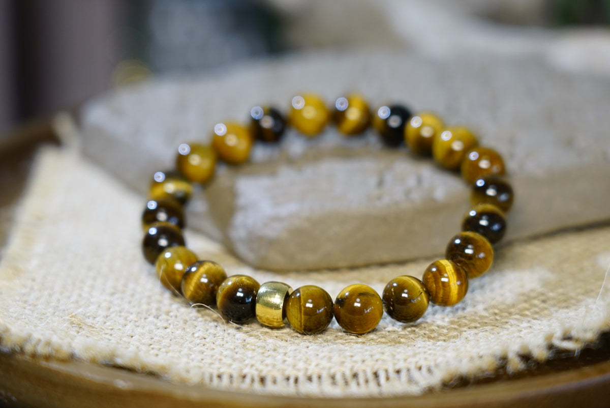Tiger’s Eye Bracelet | Natural Stretch Beads 8mm & 10mm
