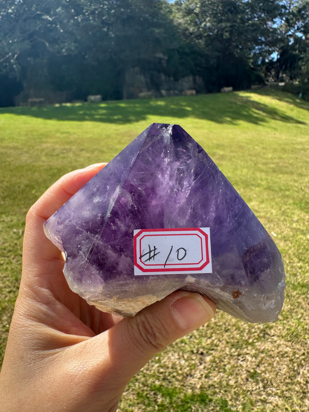 Uruguay Amethyst Raw Point with Deep Purple Growth, 484g 9.4cm Exact Piece #10 – product overview