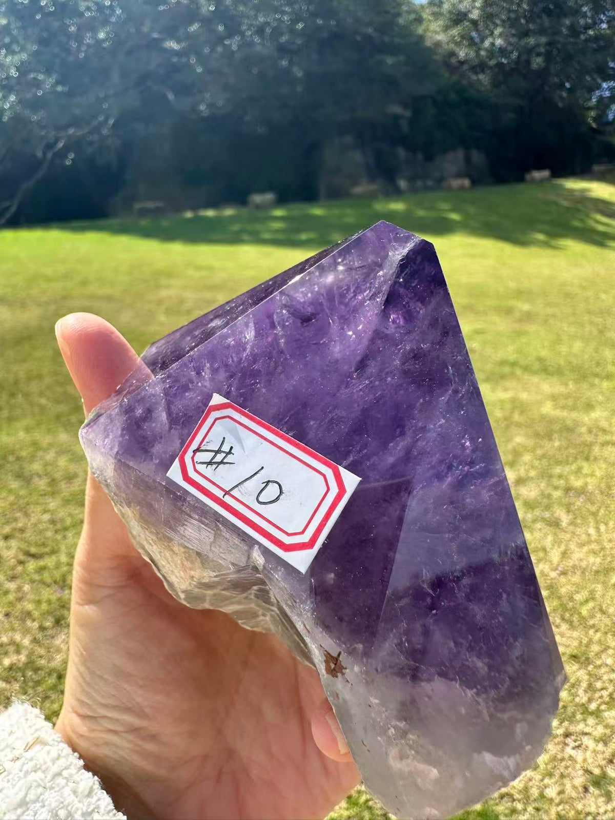 Uruguay Amethyst Raw Point with Deep Purple Growth, 484g 9.4cm Exact Piece #10 – alternate view 9