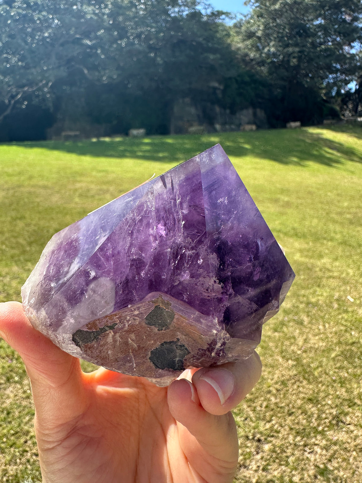 Uruguay Amethyst Raw Point with Deep Purple Growth, 484g 9.4cm Exact Piece #10 – alternate view 8
