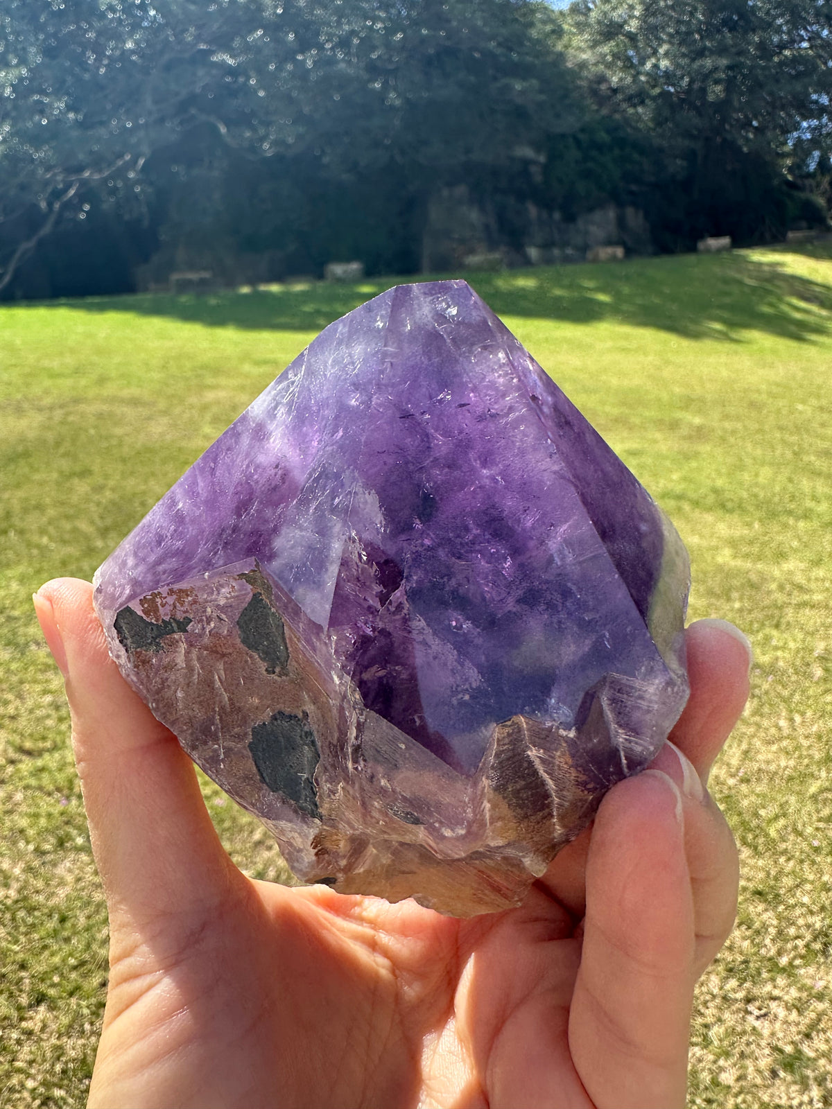 Uruguay Amethyst Raw Point with Deep Purple Growth, 484g 9.4cm Exact Piece #10 – alternate view 5