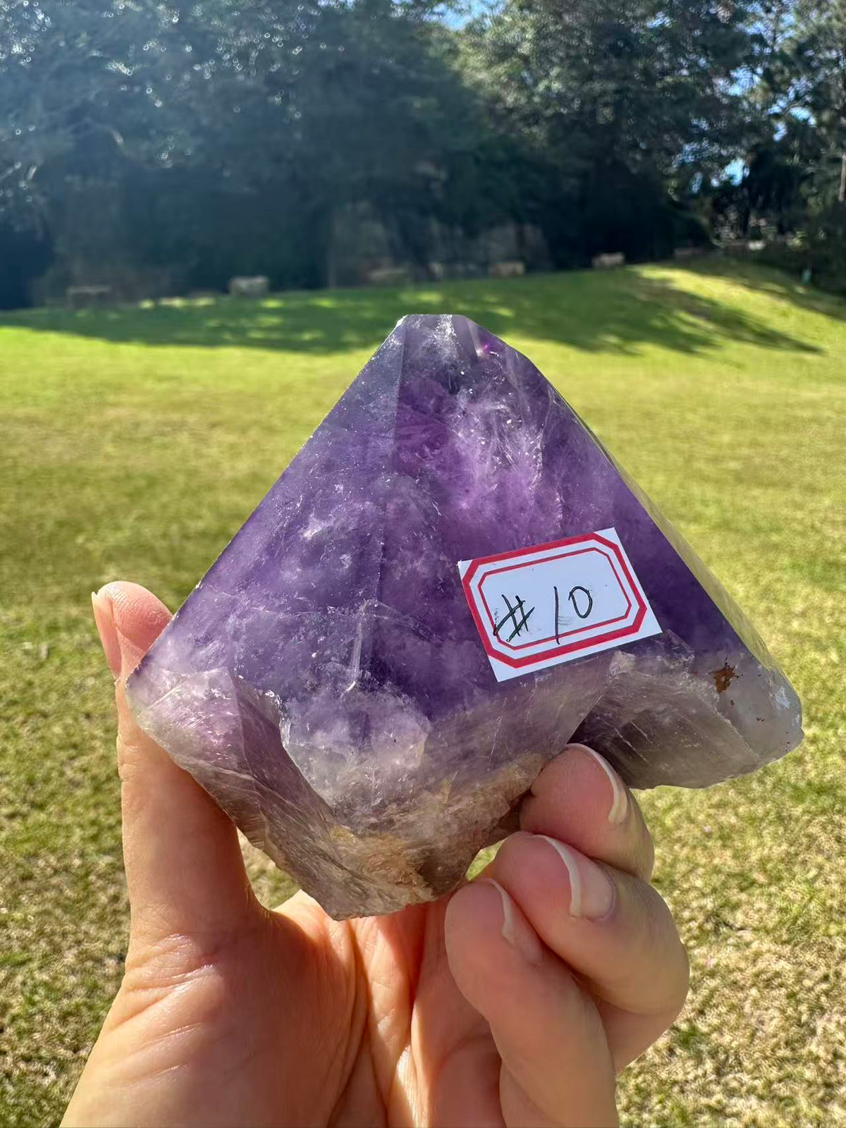 Uruguay Amethyst Raw Point with Deep Purple Growth, 484g 9.4cm Exact Piece #10 – alternate view 10