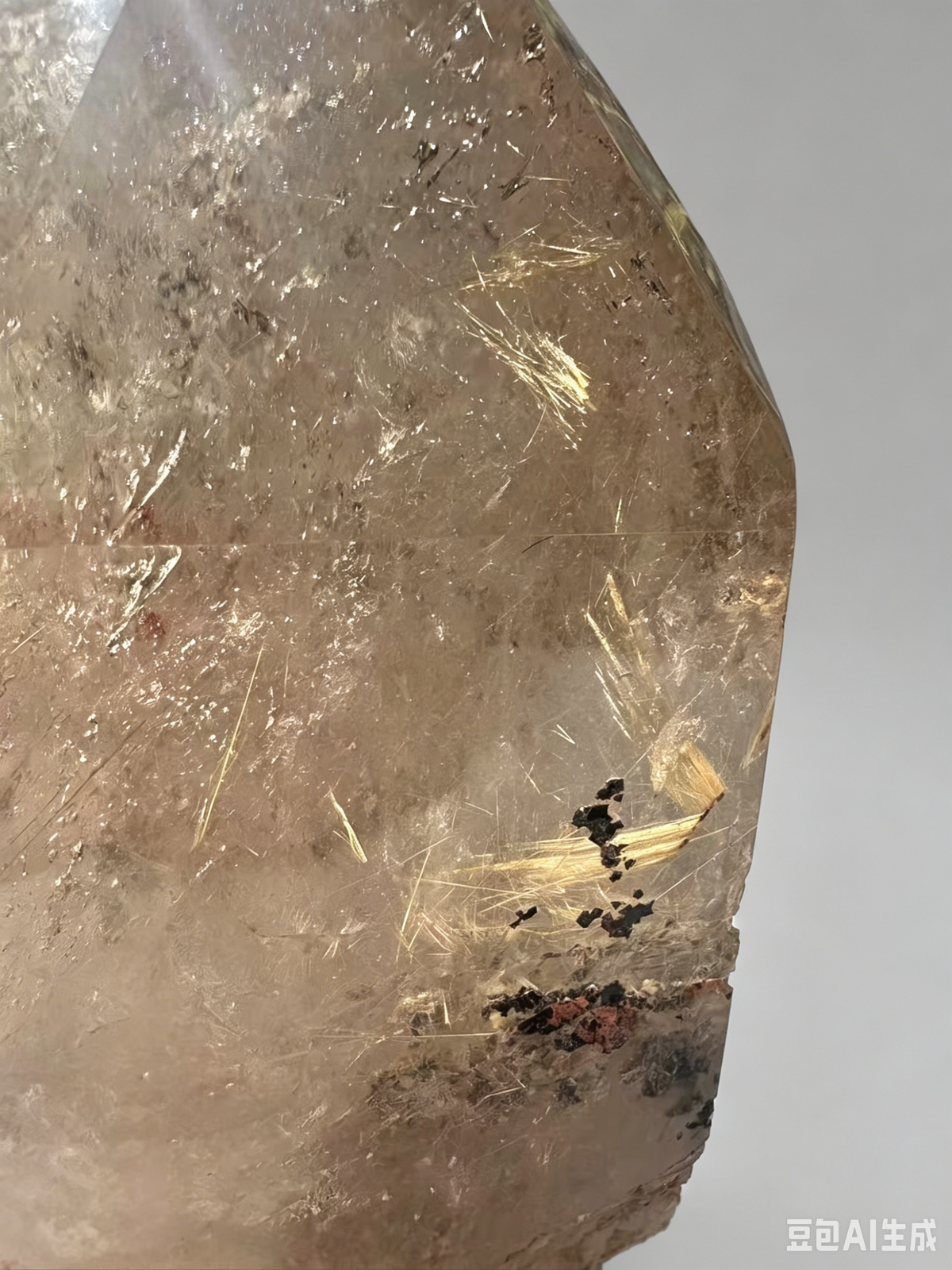 Smoky Garden Quartz Tower – 945g, Golden Rutile — exact crystal, view 9 of 12